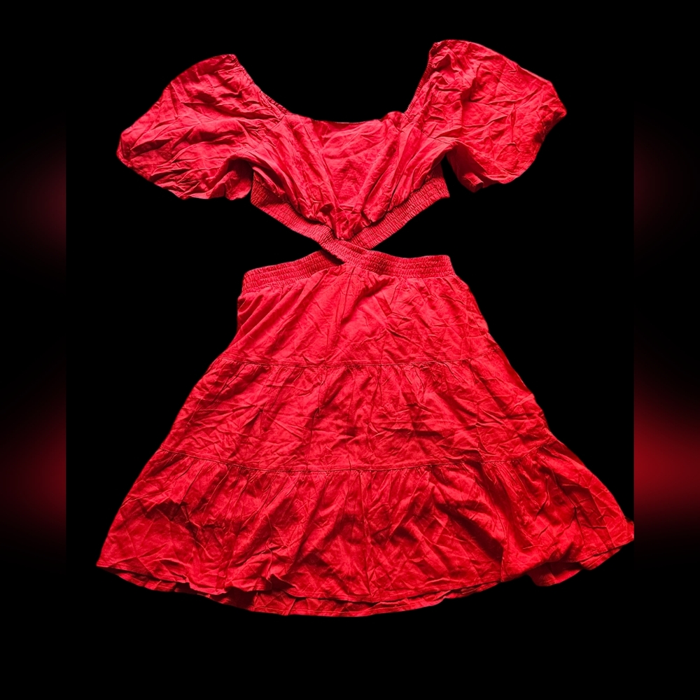 Red Cutout Mini Dress